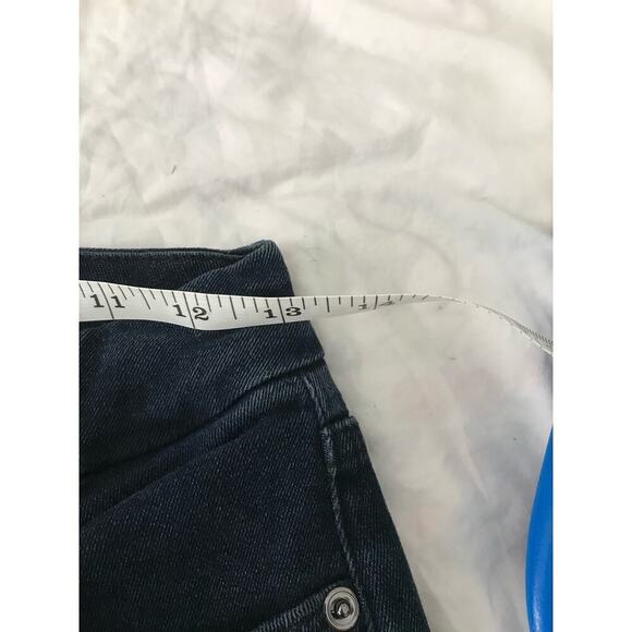 Good American Dark Wash Dark Blue Good Legs Frayed Hem Skinny Jeans Size 2/26 - Picture 3 of 7